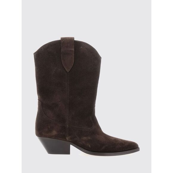 ISABEL MARANT Shoes - Duerto Mid-Calf Suede Western Boots Isabel Marant With Flared Heel